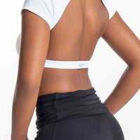 THEIA - OPEN BACK CROPPED TEE